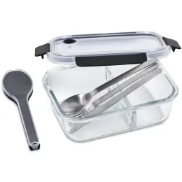 Serendipio Mealmate Lunch Box & Cutlery Set Open